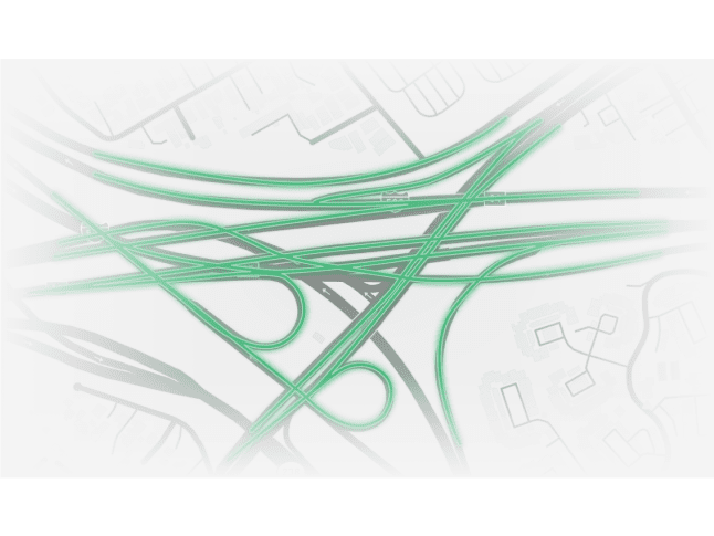 digital image of crossing roads